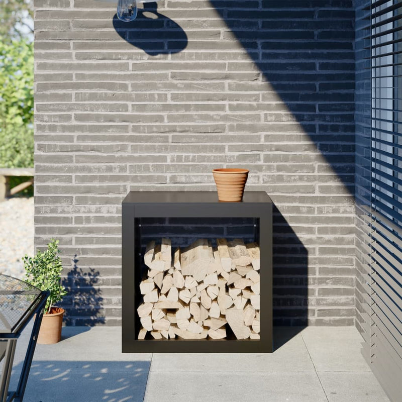 Vidaxl camino 60x40x60 cm in acciaio nero