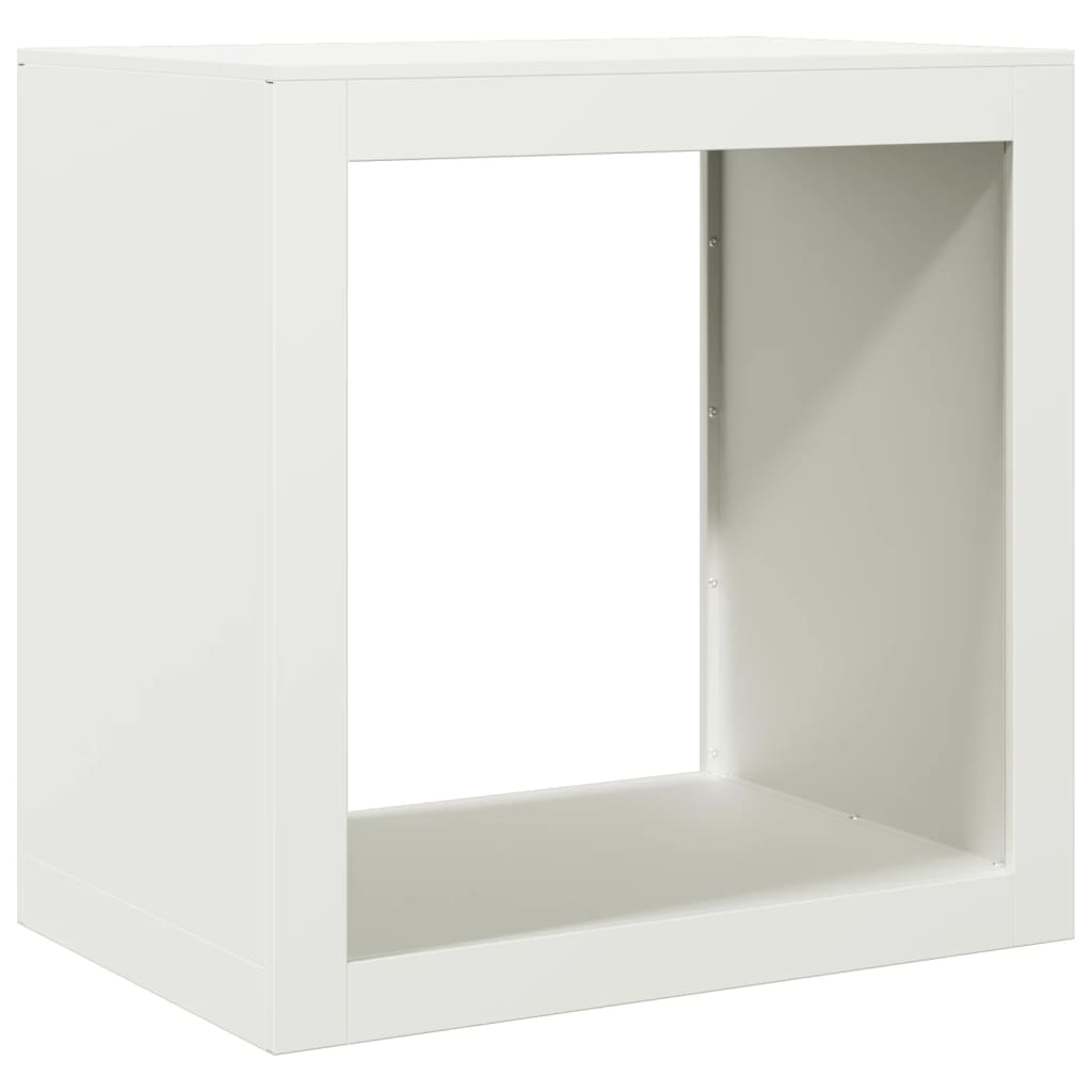 Vidaxl camino 60x40x60 cm acciaio bianco