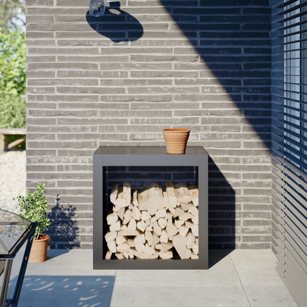 Vidaxl camino 60x40x60 cm in acciaio antracite