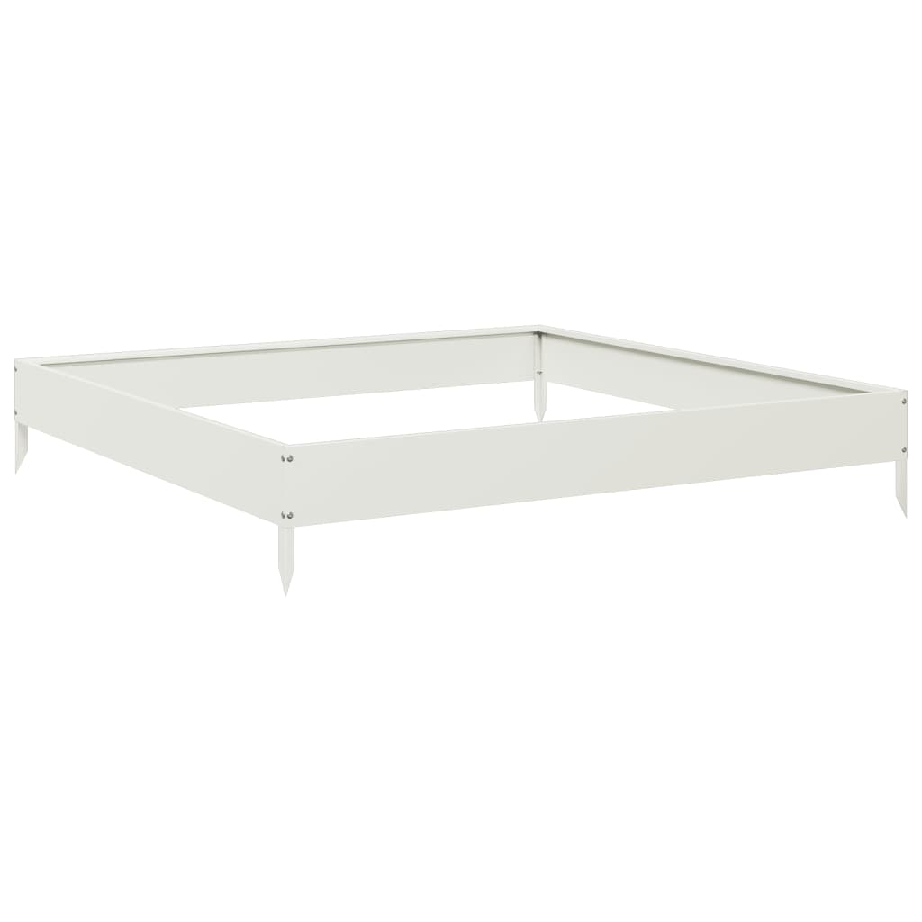 Casella di pianificazione Vidaxl raccolta 100x100x18,5 cm in acciaio bianco