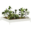 Vidaxl Planning Box elevada 100x100x18.5 cm de acero blanco
