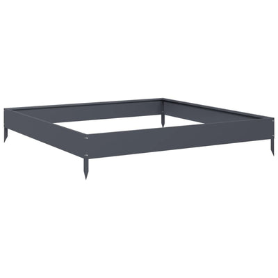 Vidaxl fioriera inserto 100x100x18,5 cm in acciaio antracite