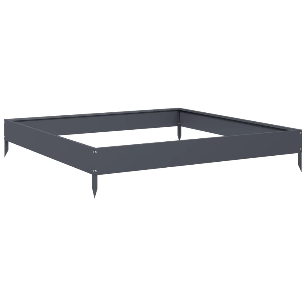 Vidaxl Planter Insertar 100x100x18.5 cm de acero antracita