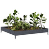 Vidaxl fioriera inserto 100x100x18,5 cm in acciaio antracite