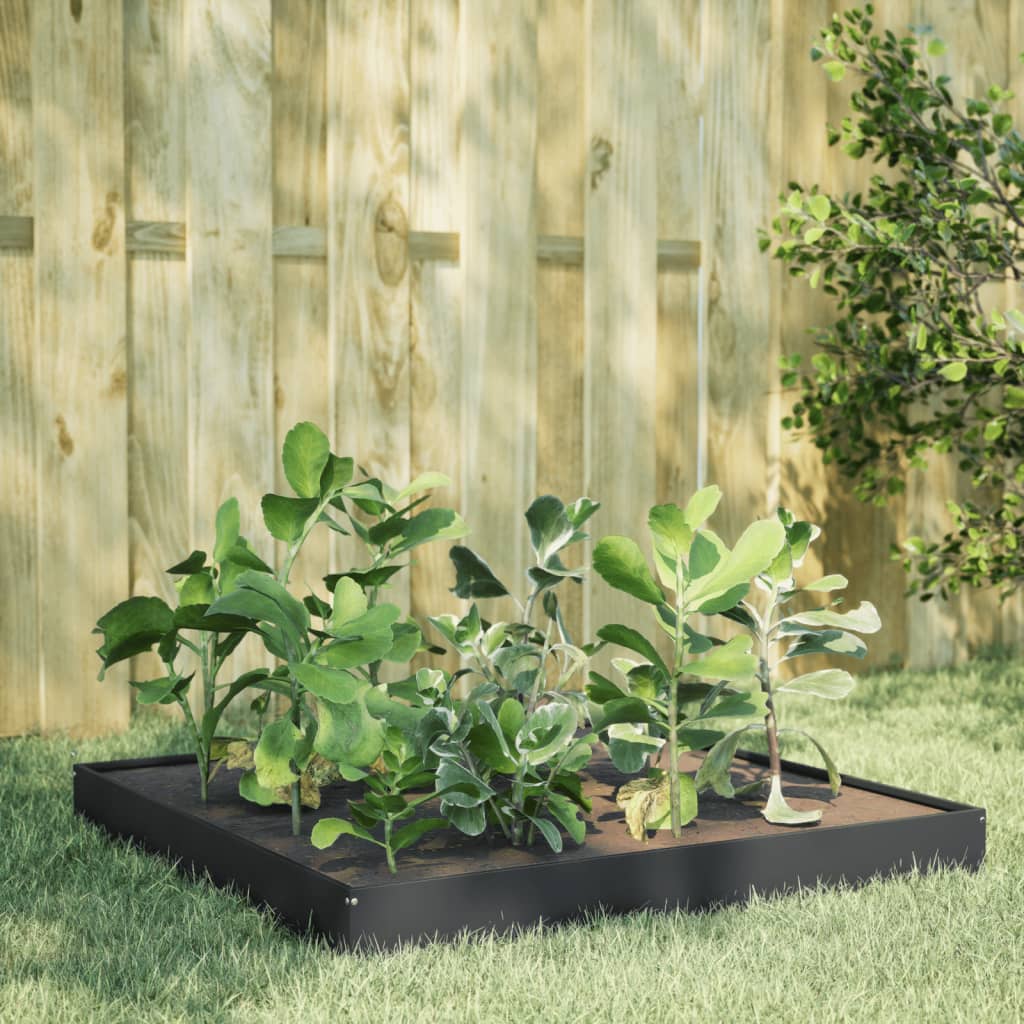 Vidaxl Planter Insertar 100x100x18.5 cm de acero antracita