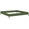 Plantador Vidaxl elevado 100x100x18.5 cm de acero verde de acero verde