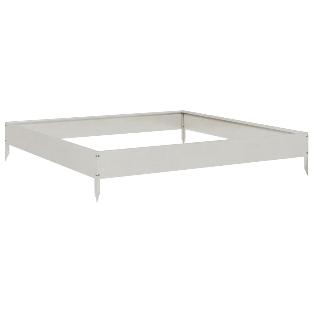 Plantador Vidaxl elevado 100x100x18.5 cm de acero inoxidable