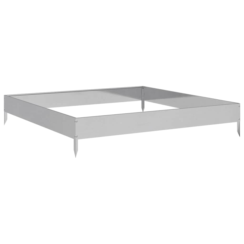 Vidaxl Planter Insertar 100x100x18.5 cm de acero galvanizado