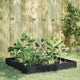 Plantador Vidaxl elevado 100x100x26 cm de acero negro