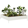 Vidaxl Planter Insertar 100x100x26 cm de acero blanco