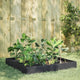 Plantador Vidaxl elevado 100x100x26 cm de acero antracita