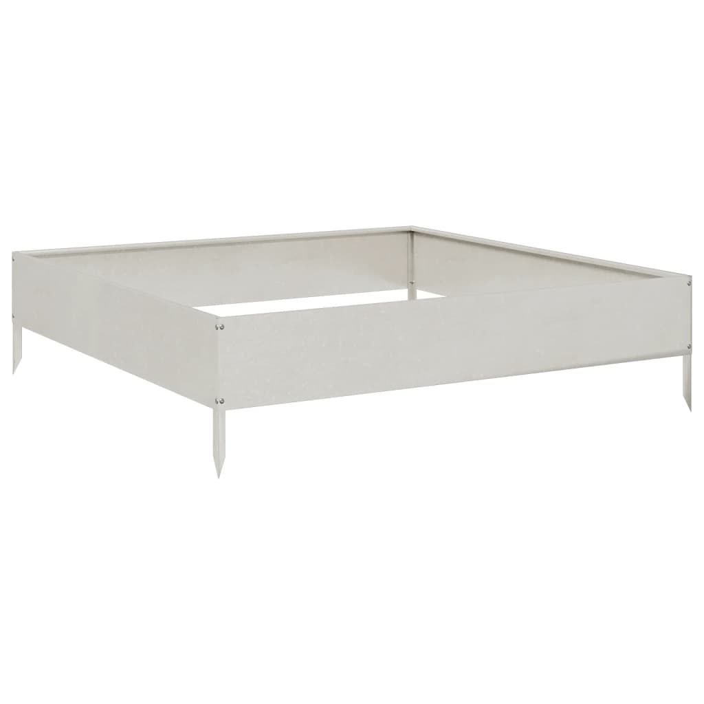 Plantador Vidaxl elevado 100x100x26 cm de acero inoxidable