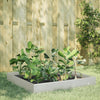 Plantador Vidaxl elevado 100x100x26 cm de acero inoxidable