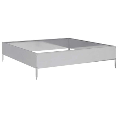 Vidaxl fioriera raccolta in acciaio zincato 100x100x26 cm