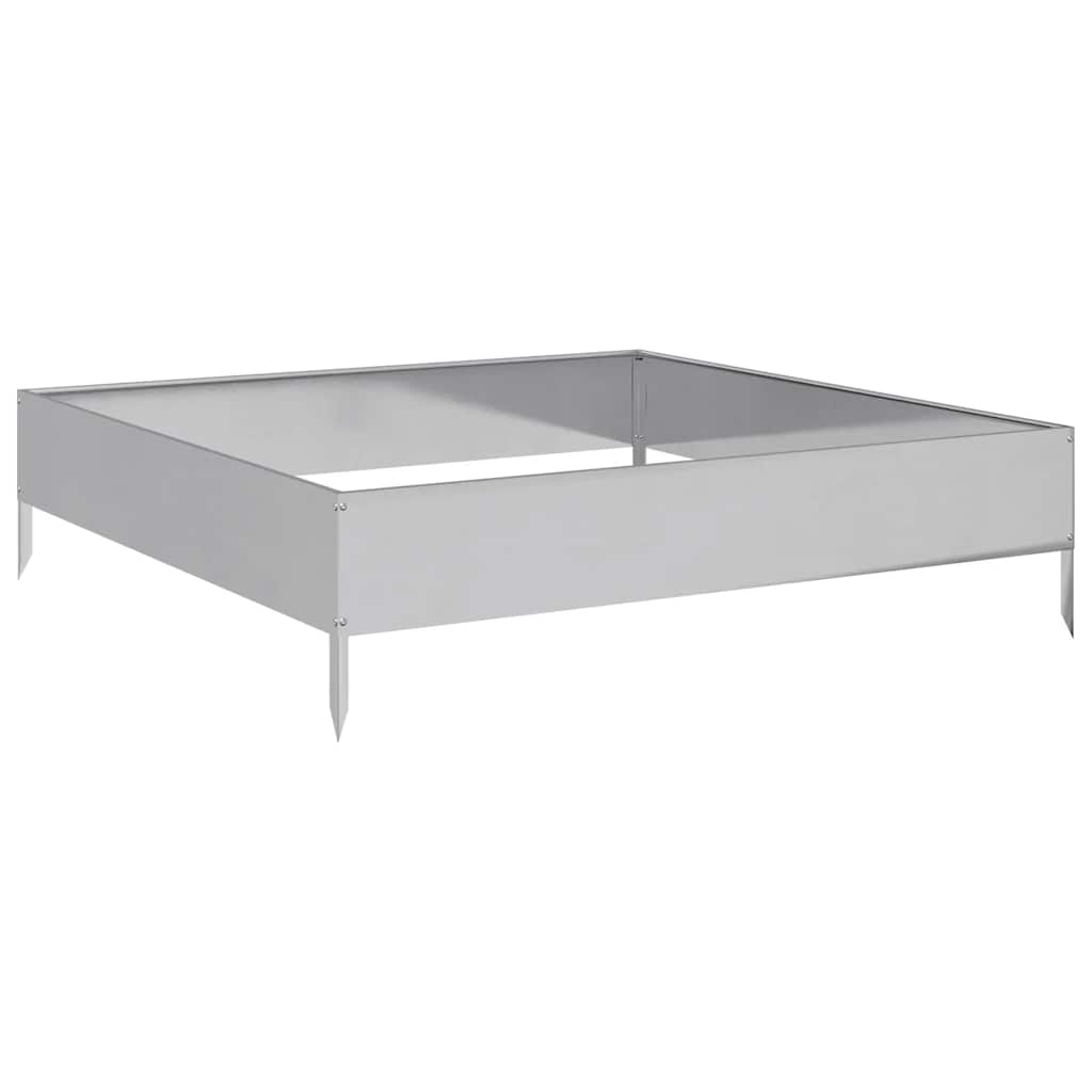 Plantador Vidaxl elevado 100x100x26 cm de acero galvanizado