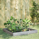 Plantador Vidaxl elevado 100x100x26 cm de acero galvanizado