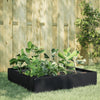 Plantador Vidaxl elevado 100x100x33.5 cm de acero negro