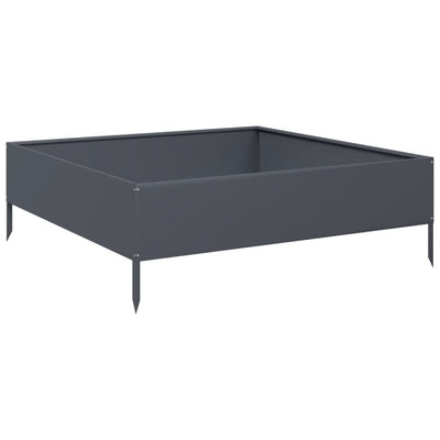 Fioriera Vidaxl Insentata 100x100x33,5 cm in acciaio antracite