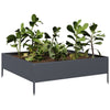 Plantador Vidaxl Insentado 100x100x33.5 cm de acero antracita