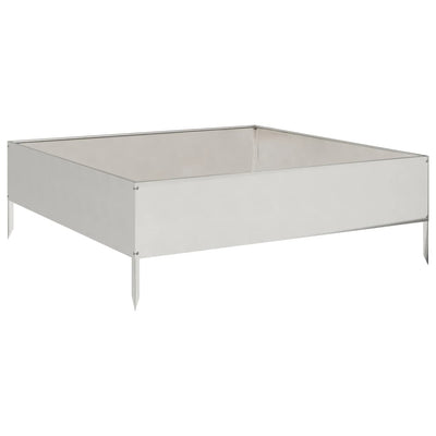 Vidaxl fioriera raccolta 100x100x33,5 cm in acciaio inossidabile