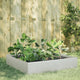 Plantador Vidaxl elevado 100x100x33.5 cm de acero inoxidable