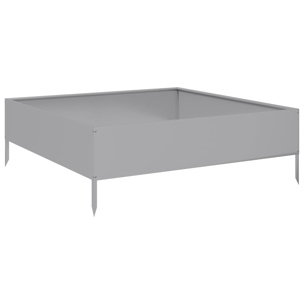 Plantador Vidaxl Insentado 100x100x33.5 cm de acero galvanizado