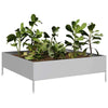 Plantador Vidaxl Insentado 100x100x33.5 cm de acero galvanizado
