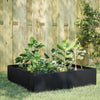 Plantador Vidaxl elevado 100x100x25 cm de acero negro