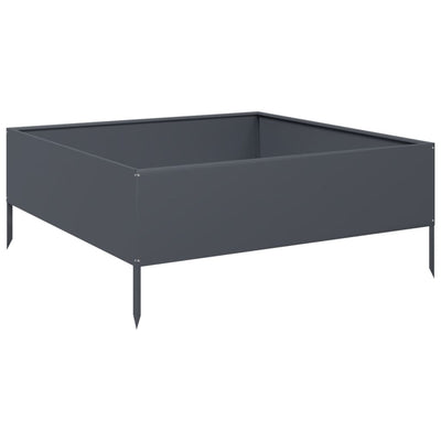 Vidaxl fioriera raccolta 100x100x25 cm in acciaio antracite