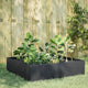 Plantador Vidaxl elevado 100x100x25 cm de acero antracita
