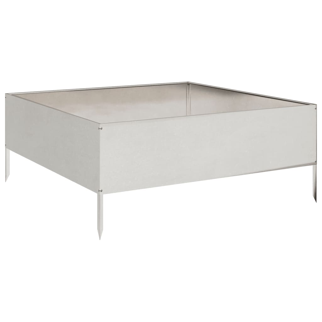 Vidaxl Plantador elevado 100x100x25 cm de acero inoxidable