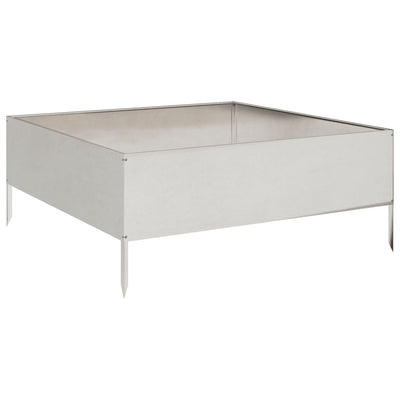 Vidaxl fioriera raccolta in acciaio inossidabile 100x100x25 cm