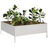 Vidaxl Plantador elevado 100x100x25 cm de acero inoxidable