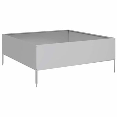 Vidaxl fioriera raccolta in acciaio zincato 100x100x25 cm