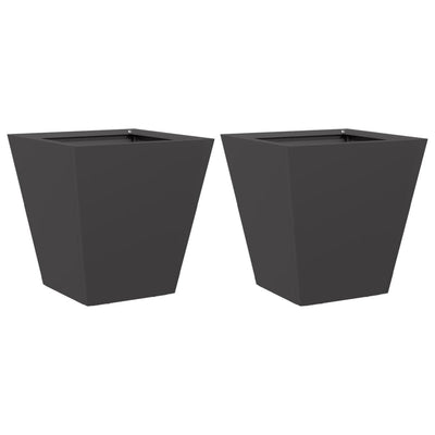 Vidaxl fioriere 2 St 30x30x30 cm in acciaio nero