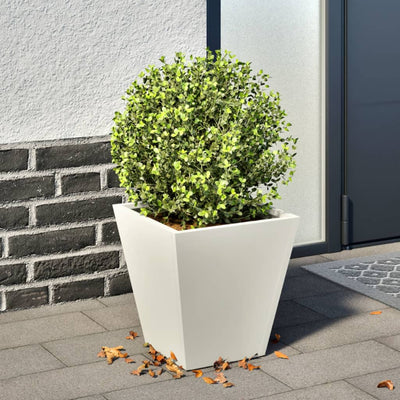 Vidaxl plantenbak 30x30x30 cm staal wit