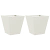 Vidaxl fioriere 2 St 30x30x30 cm acciaio bianco