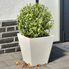 Vidaxl fioriere 2 St 30x30x30 cm acciaio bianco