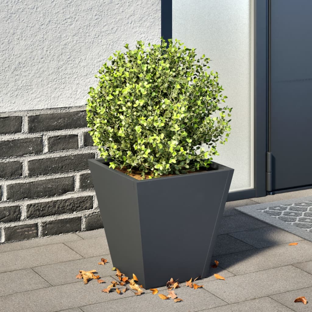 Fioriera Vidaxx 30x30x30 cm acciaio antracite