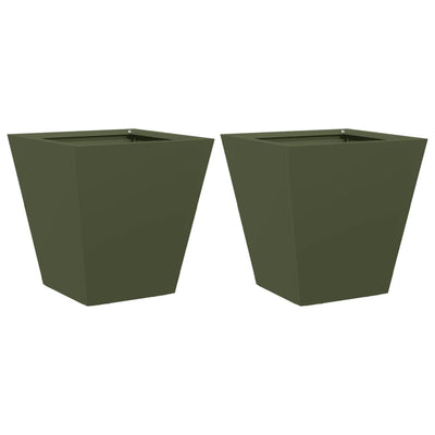 Vidaxl Fioters 2 ST 30x30x30 cm in acciaio verde oliva