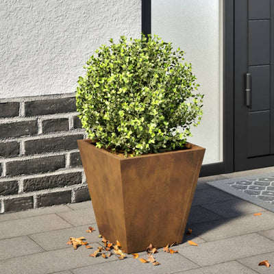 Vidaxl plantenbak 30x30x30 cm weervast staal