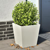 Plantadores Vidaxl 2 ST 40x40x40 CM de acero blanco