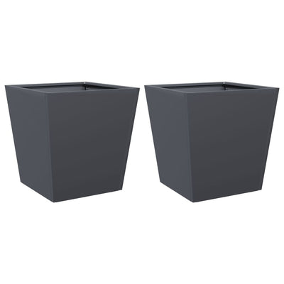 Vidaxl fioriere 2 ST 40x40x40 cm in acciaio antracite