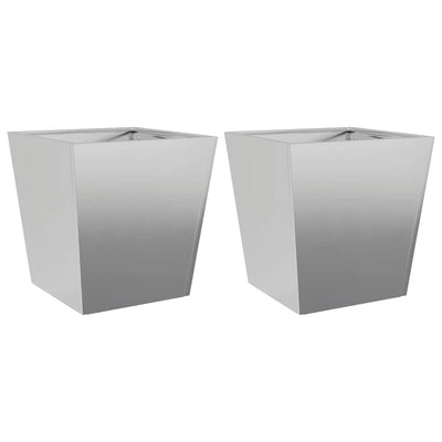 Vidaxl fioriere 2 St 40x40x40 cm Acciaio zincato