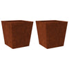 Vidaxl fioriere 2 ST 40x40x40 cm Acciaio meteo