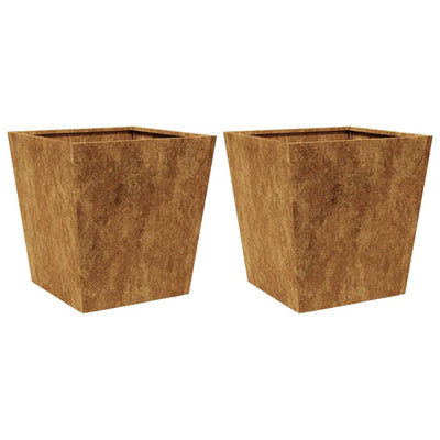 Vidaxl fioriere 2 ST 40x40x40 cm Acciaio meteo
