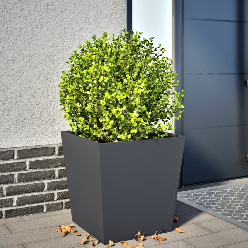 Vidaxl plantenbak 50x50x50 cm staal antracietkleurig