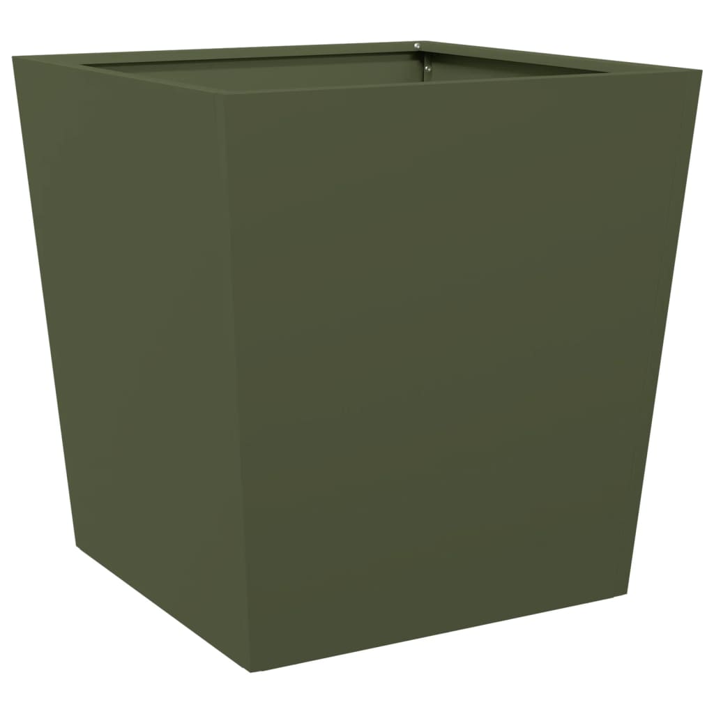 Vidaxl Planning Box 50x50x50 cm de acero verde de acero verde