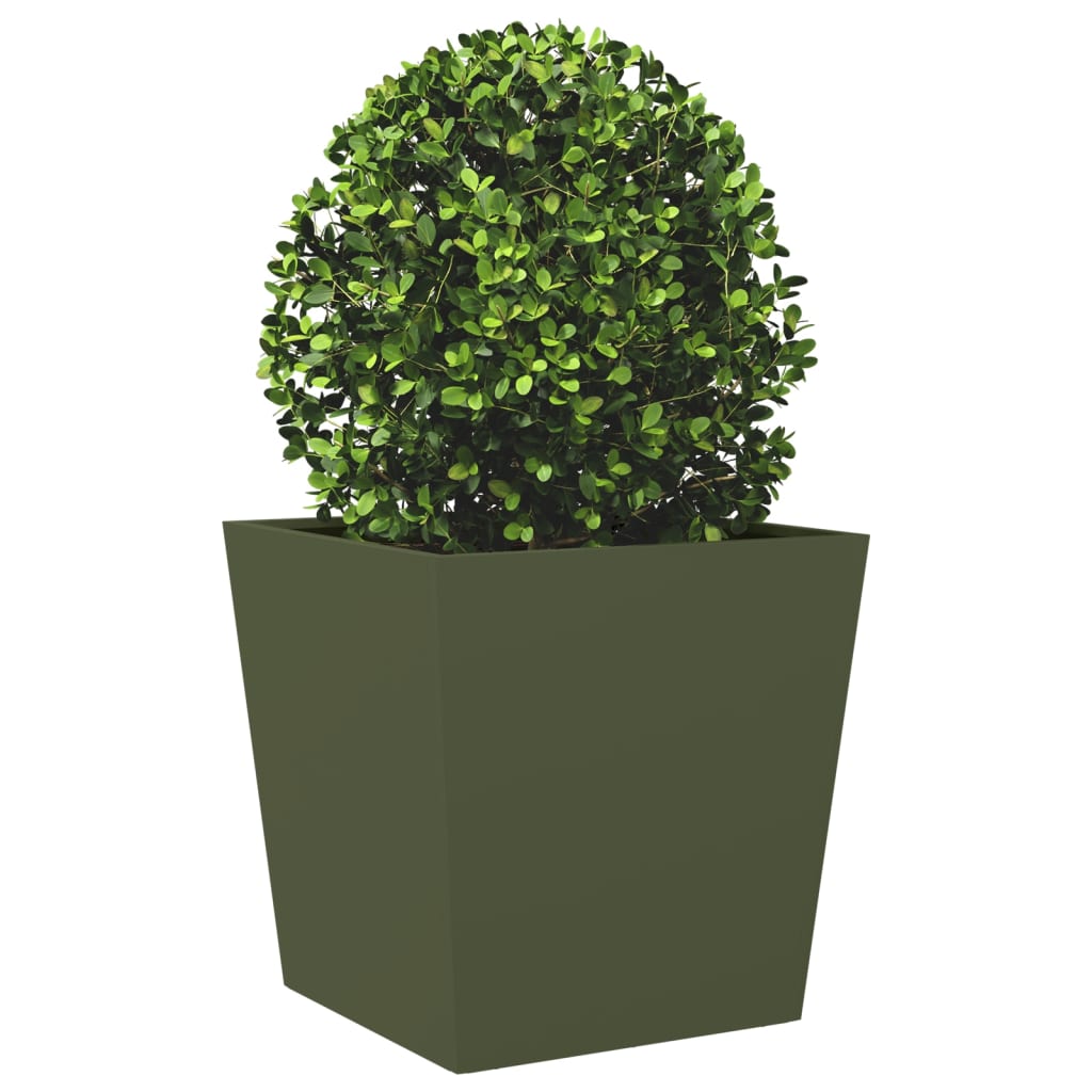 Vidaxl Planning Box 50x50x50 cm de acero verde de acero verde