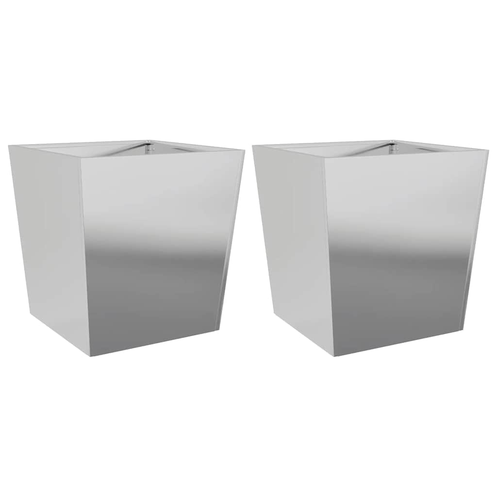 Vidaxl fioriere 2 St 50x50x50 cm Acciaio zincato